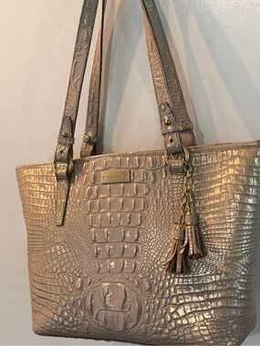 Brahmin Med Asher Champagne and gold Stunning